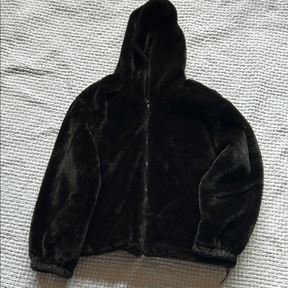 Cozy Black Fleece Hoodie